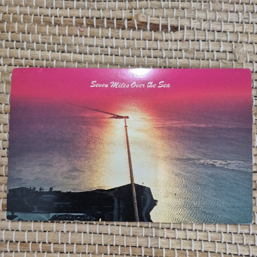 Vintage Seven Mile Bridge Fl Keys Post Card